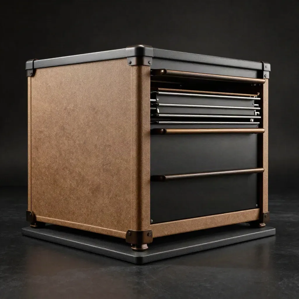 Rugged kitchen installation kit stacked on a dark studio floor with haze and rim light