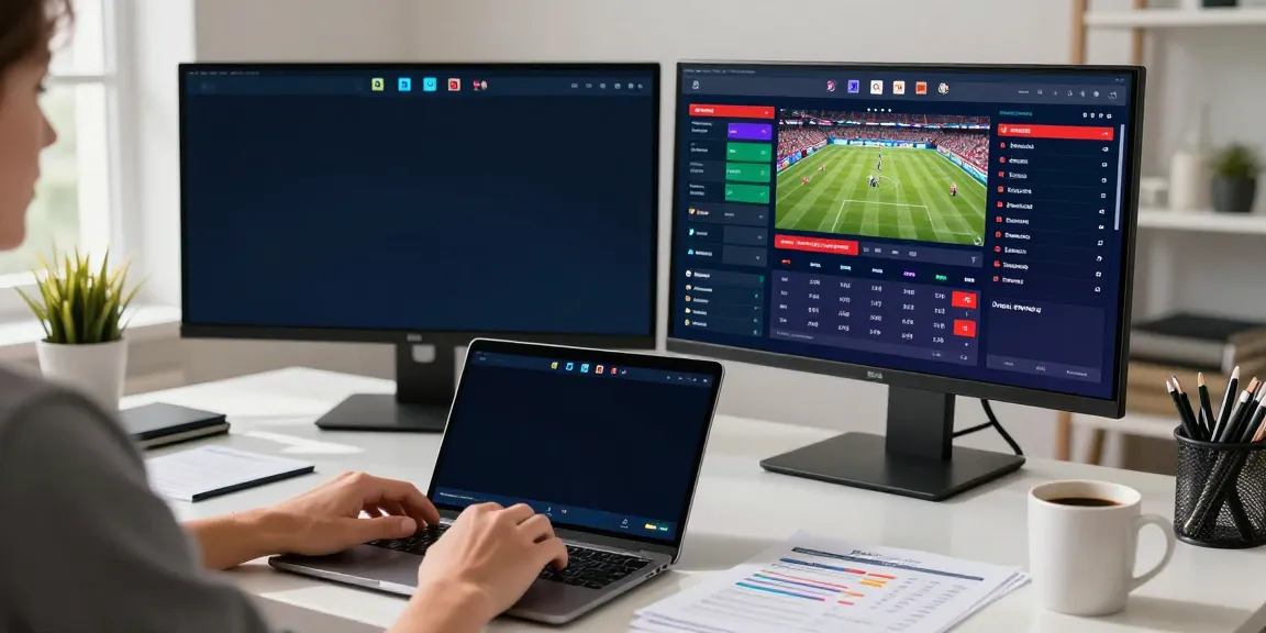 Engaging tx88 online betting atmosphere with user exploring sports betting app on smartphone in modern home office.