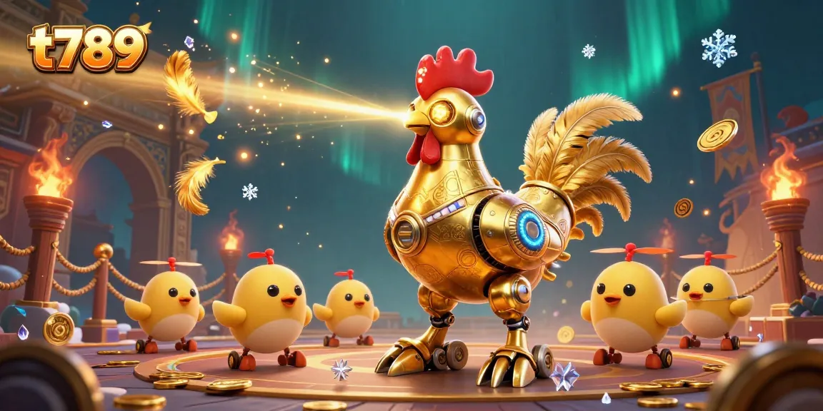 Engage in exciting games at t789 with a vibrant illustration of a futuristic casino experience.