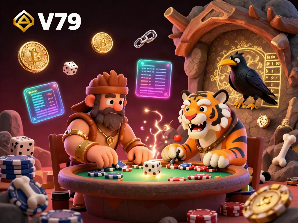Experience the thrilling action at V79's online casino with vibrant characters and dynamic gaming elements.