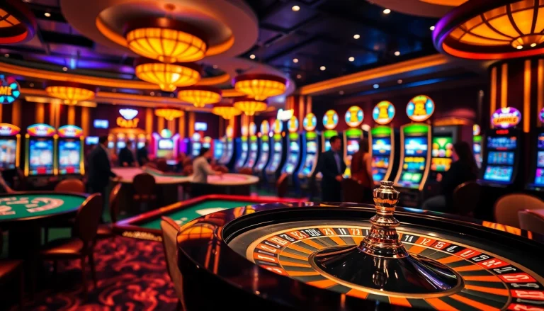 Experience high stakes gaming on the Thabet web with an exciting roulette table and vibrant atmosphere.