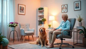 Meet a compassionate psychologist with a dog in Sydney, creating a comforting therapy environment.