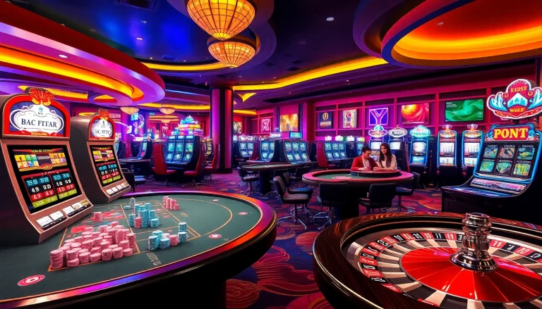 A thrilling KJC AC 3 casino scene showcasing gaming tables and slot machines for optimal entertainment.