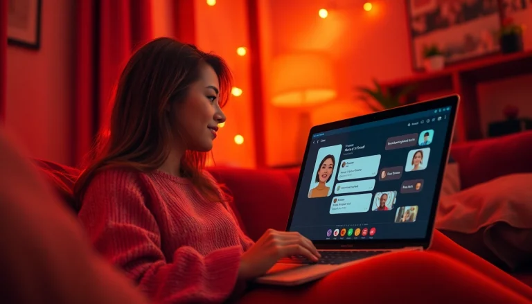 Engaging chat interface showcasing free ai sex chat with a lifelike character.