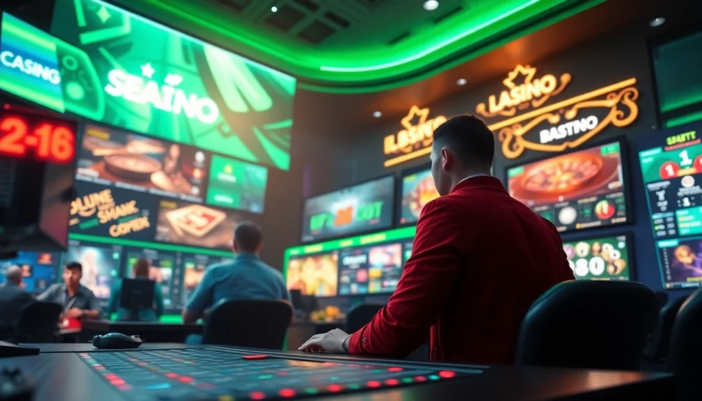 Exciting LC88 Vip online gaming interface with digital casino elements and vibrant colors