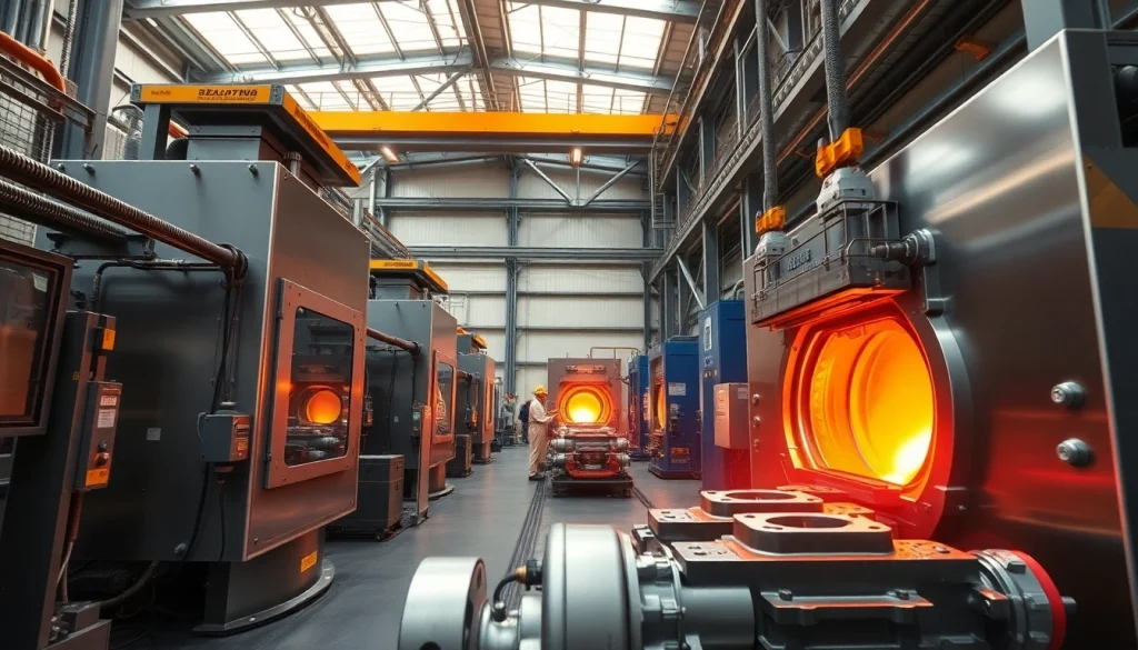 High pressure diecasting malaysia showcasing advanced diecasting machines and skilled workers in a modern facility.