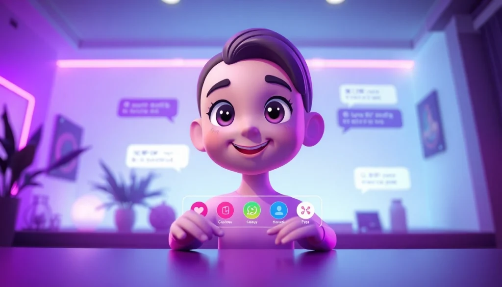 Engaging scene showcasing free ai porn chat with a vibrant AI character.