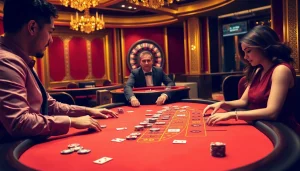 Engage in high-stakes gambling at vt88 with a vibrant casino setting.