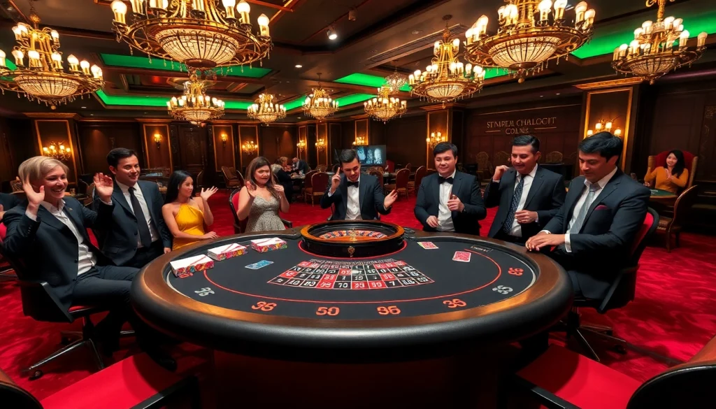 Engaging scene at the MM 88 casino showcasing thrilling poker action with vibrant cards and chips.