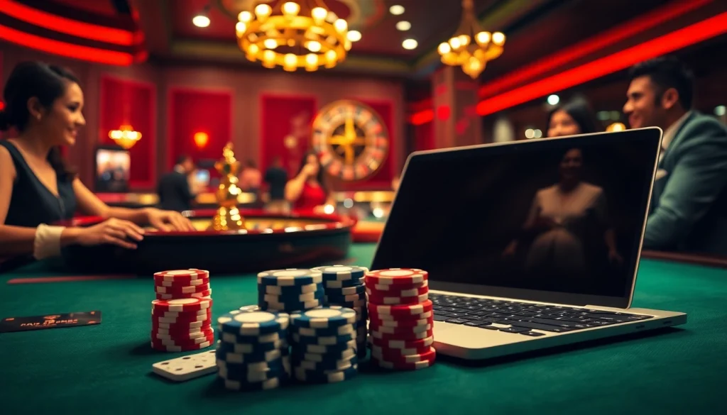 Playing poker at rr88 com casino table with vibrant chips and winning atmosphere