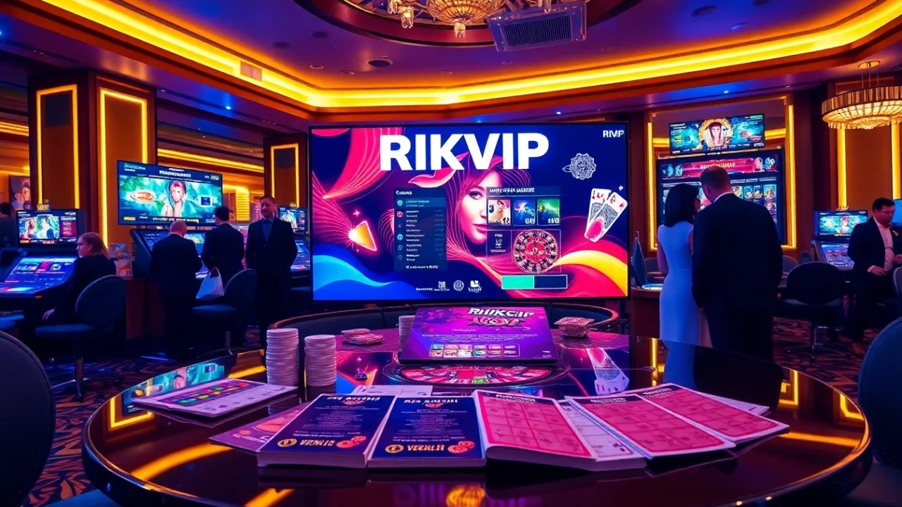 RIKVIP players engaging in an exciting poker game at a luxury casino table.
