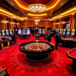 Experience the thrill of i9bet with a vibrant casino scene featuring roulette and poker.