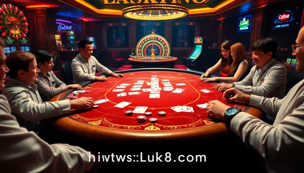 Tham gia trải nghiệm chơi poker đầy kịch tính tại https://luck8.com với những chiếc chip sống động và không khí casino sang trọng.