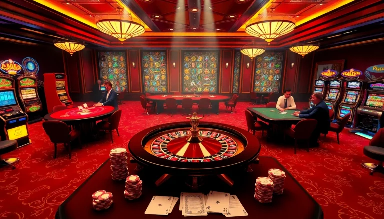 Experience the thrill of fly88r.net with vibrant poker games, roulette, and luxury casino ambiance.