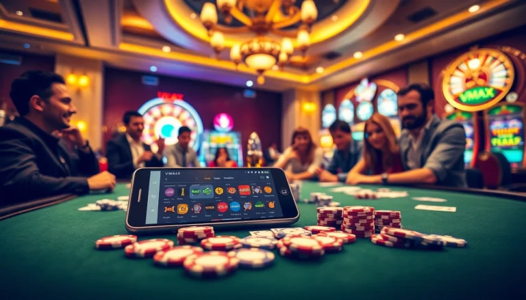 Experience winning strategies at https://vmax1.so/ with vibrant casino gaming visuals including poker, slots, and roulette.