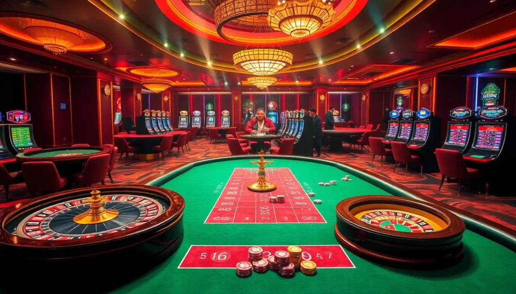 Experience high-stakes excitement at 79King's vibrant casino floor with poker and roulette.