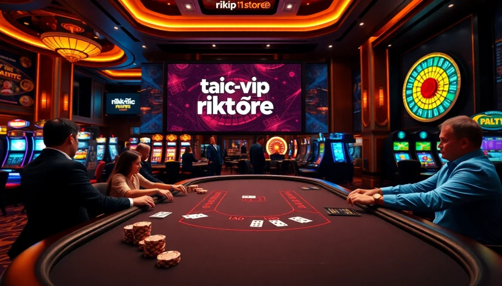 Engage with the excitement of casino gaming at https://rikvip1.store/tac-gia-rikvip/, featuring blackjack tables and vibrant slot machines.