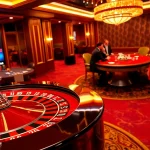 Engage in thrilling gameplay at the RR88 casino with luxurious tables and vibrant gamers.