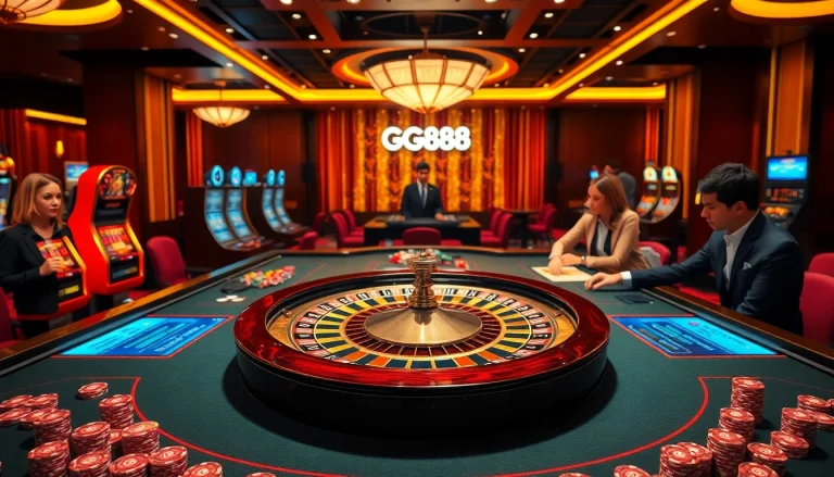 Experience thrilling gameplay at GG88 with vibrant casino elements and engaged players.