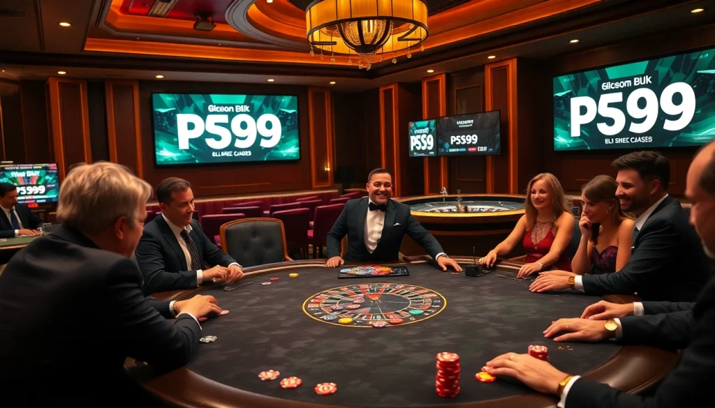 Experience the excitement at PS99 casino with live gaming, vibrant chips, and a thrilling atmosphere.