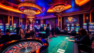 Capturing the excitement at trang chủ gg88 with players engaged at various casino tables.