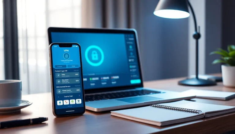 快连官网：在智能手机和笔记本电脑上展示 VPN 功能以提升网络安全。