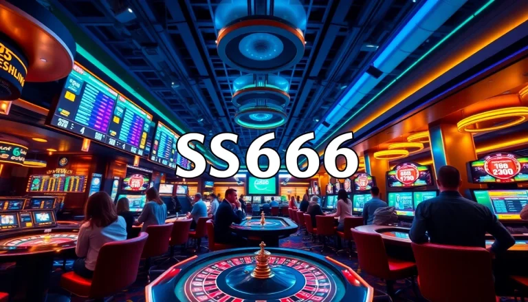 S666.nyc casino scene showing diverse players engaged in exciting gambling activities