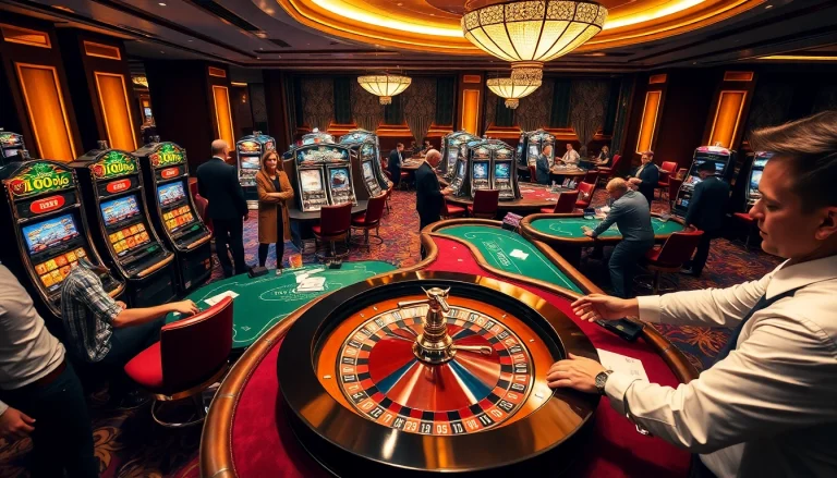 Experience high-stakes gaming at the iwin club, featuring vibrant slot machines and engaging players.