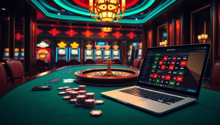 A high-stakes poker scene showcasing luxurious gambling elements, inspired by https://s801.online/.