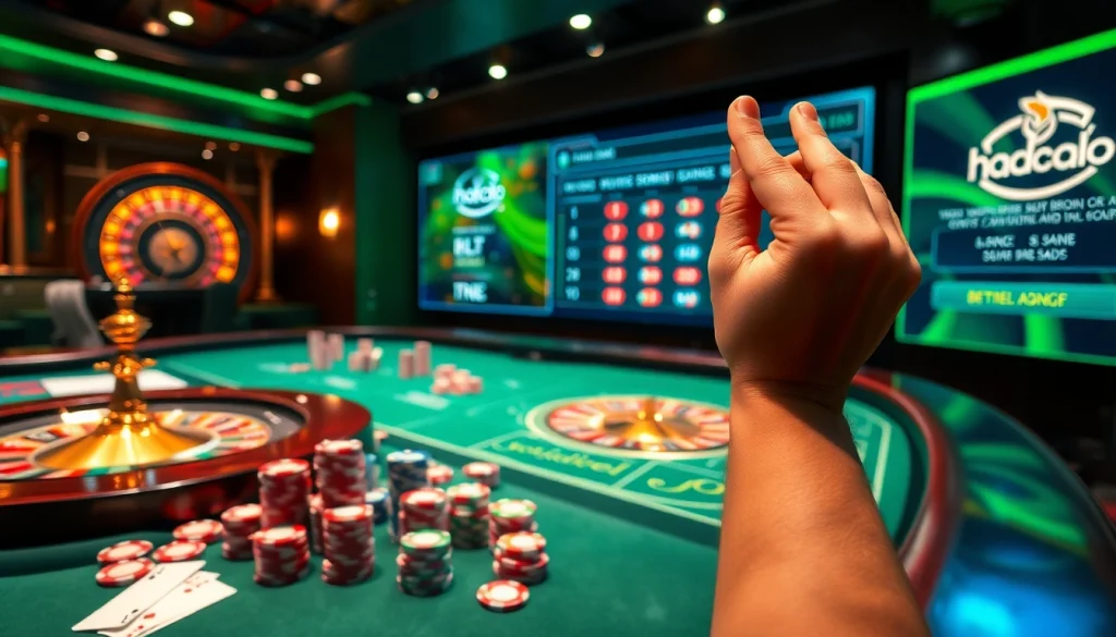 Experience winning moments at https://hacoolmall.com/ with vibrant casino scenes featuring poker chips and roulette.