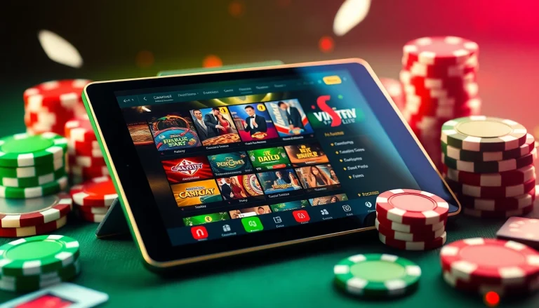 Exciting gaming experience on vvvwin88.live featuring casino games and digital devices.
