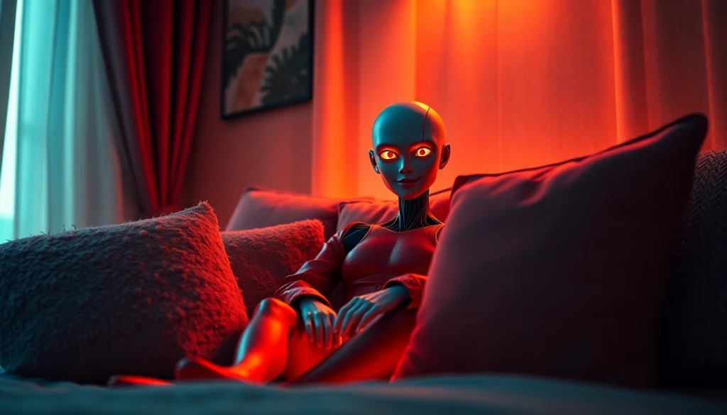 Intimate NSFW AI interaction scene highlighting cozy ambiance and character dynamics.