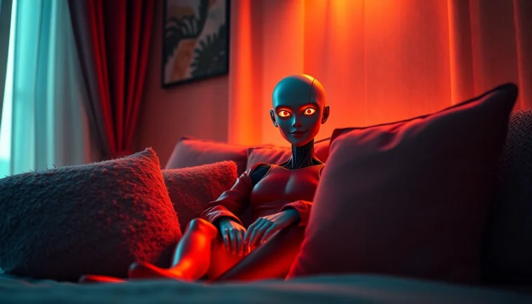 Intimate NSFW AI interaction scene highlighting cozy ambiance and character dynamics.