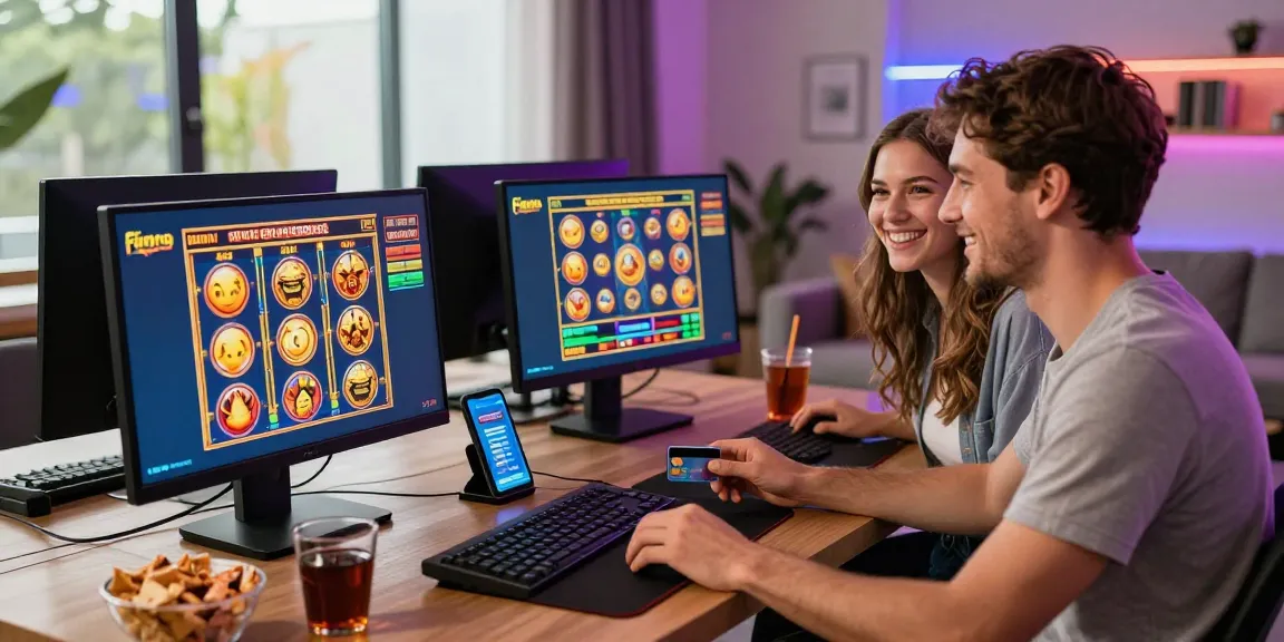 Engaging gaming experience showcasing credit card online casinos in a modern living room.