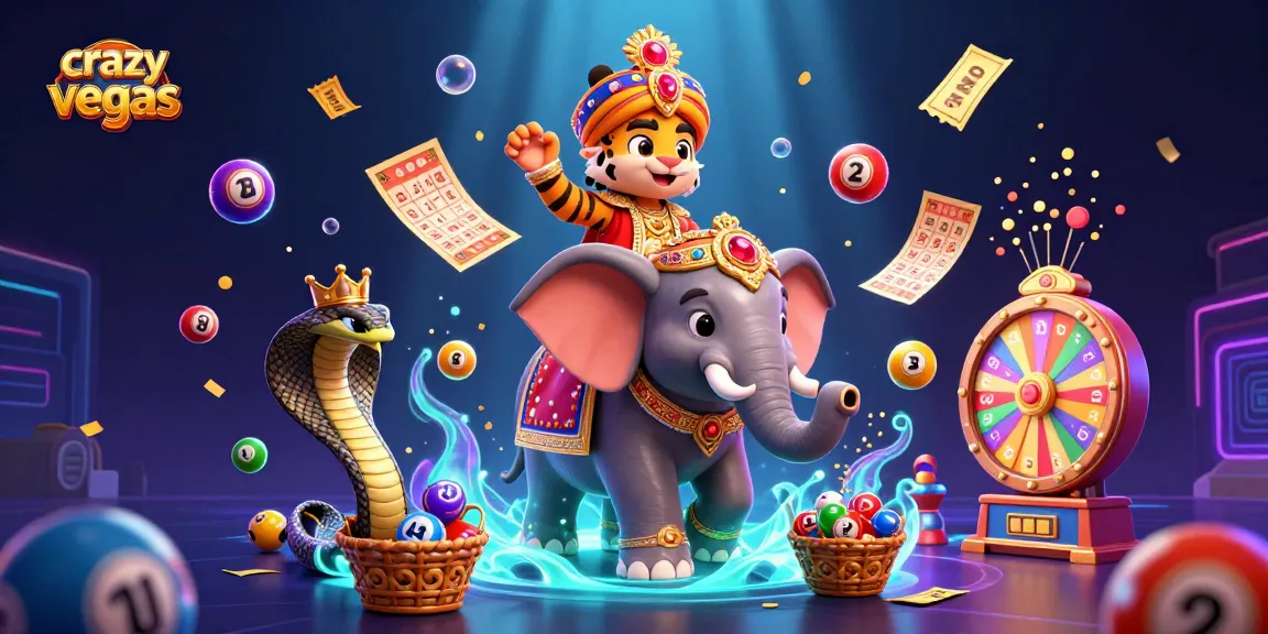 Experience the thrill of exploring crazyvegas with vibrant lottery elements and lively characters.