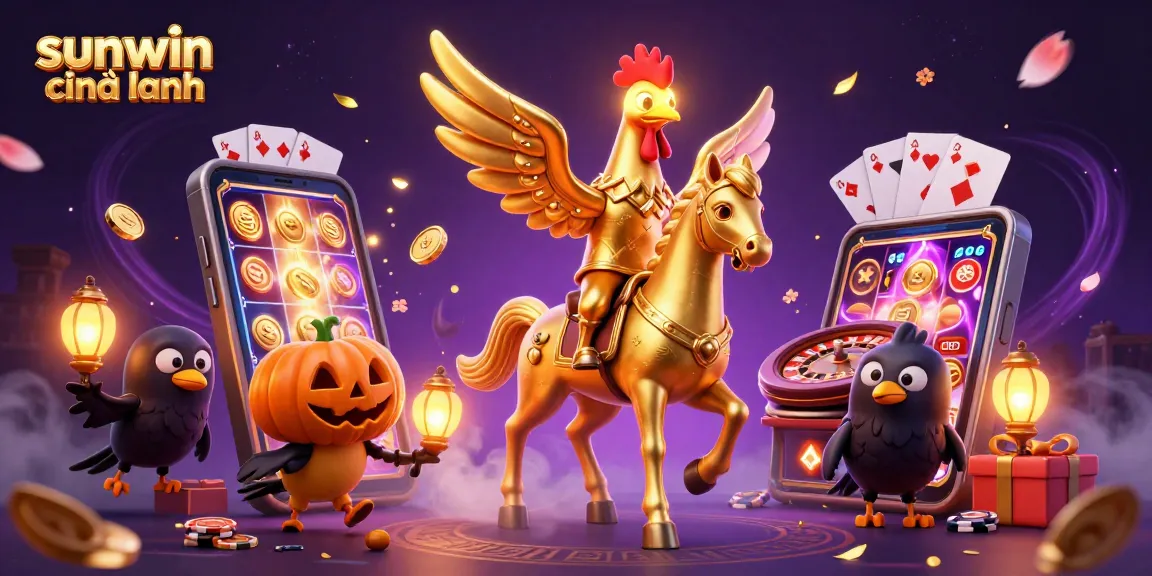 Engage with sunwin chính hãng in an enchanting casino scene filled with golden treasures.